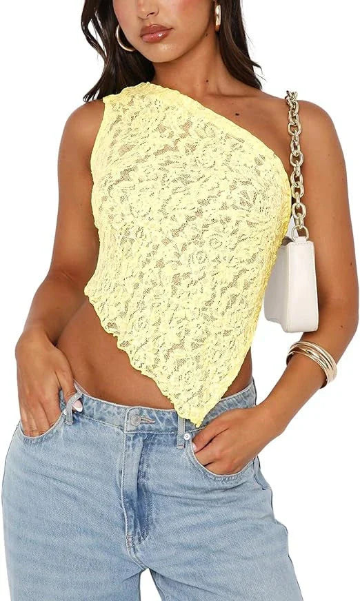 Chic backless lace top in various colors, featuring a unique design, slim fit, and breathable polyester fabric for effortless summer style.