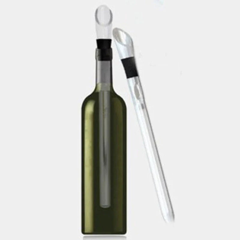 Premium stainless steel wine chiller with sleek design, keeps wine at optimal temperature for up to 45 minutes