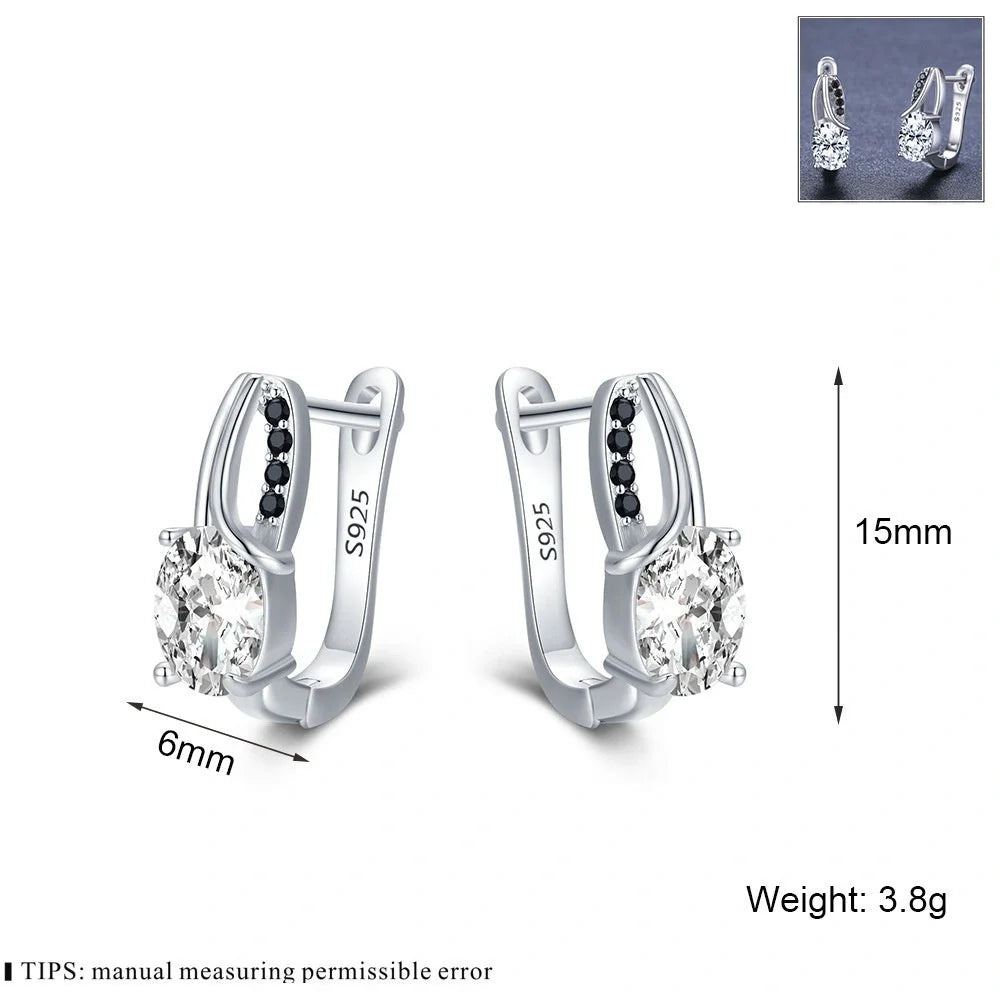 Stylish zircon rhinestone stud earrings in a classic copper finish