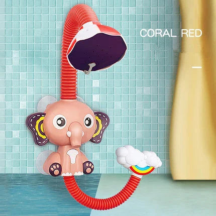 Elephant-shaped water spray toy with adjustable nozzle for bathtime fun and sensory exploration