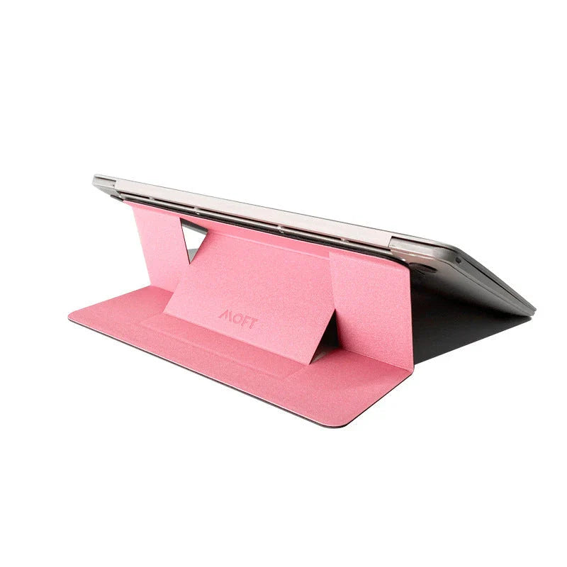 Adjustable laptop stand with adjustable height, anti-slip surface, and cable management for improved ergonomics and productivity