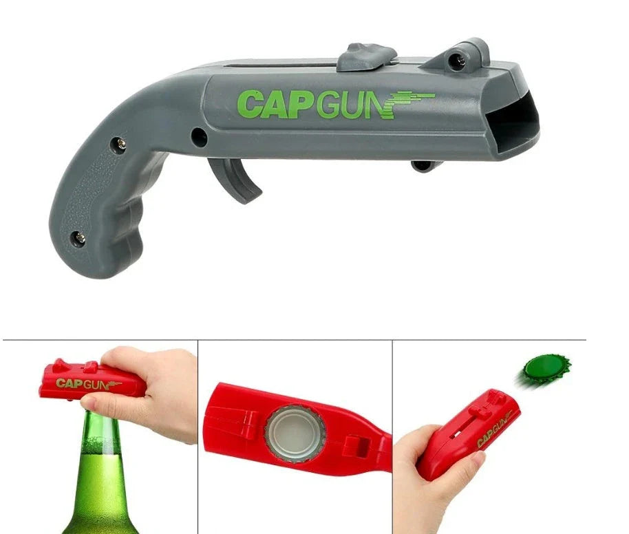 A catapult-style bottle opener made of high-quality ABS plastic, designed with a playful American-inspired flair to add entertainment to any British drinking occasion.