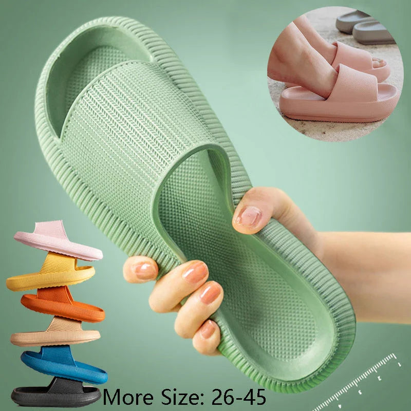 Women's premium EVA slippers in various colors and sizes, featuring soft, cushioned soles and durable non-slip design.