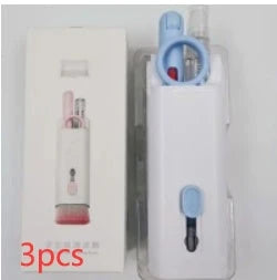 Multifunctional Bluetooth Earbuds Cleaning Kit with Silicone Tips, Retractable Brush, and Microfibre Cloth for UK Tech Enthusiasts