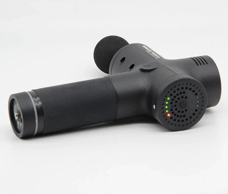 Premium deep tissue massage gun with interchangeable heads and whisper-quiet operation for relaxing muscle therapy