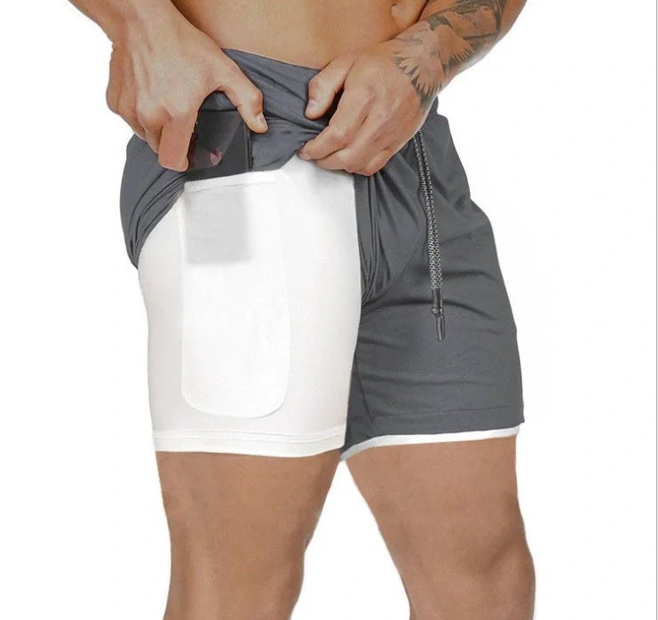 Premium breathable compression shorts with side pockets for enhanced comfort and performance during workouts