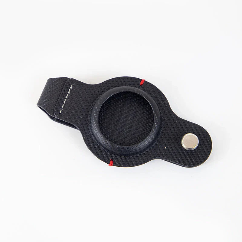 Stylish AirTag Holder with Durable Key Ring - Premium PU Leather Accessory for Secure Apple AirTag Tracking