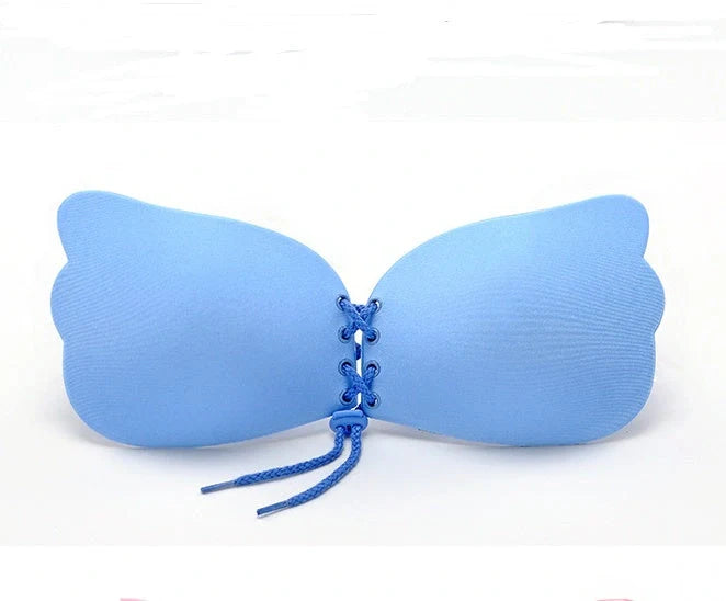 Adhesive strapless bras for women in various colours and sizes, designed for seamless support and a flawless look under backless, low-cut, and strapless dresses.