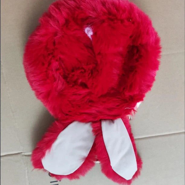 Stylish plush rabbit ear clip messenger bag in various colors