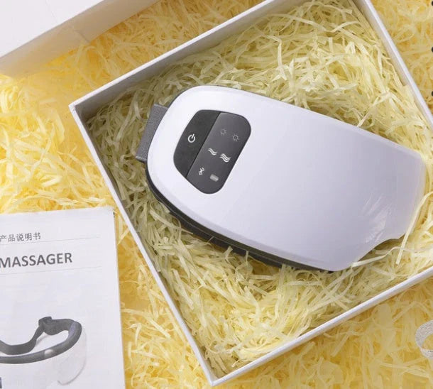 Bluetooth Eye Massager with Air Pressure, Vibration, and Heating Therapy for Soothing Eye Care
