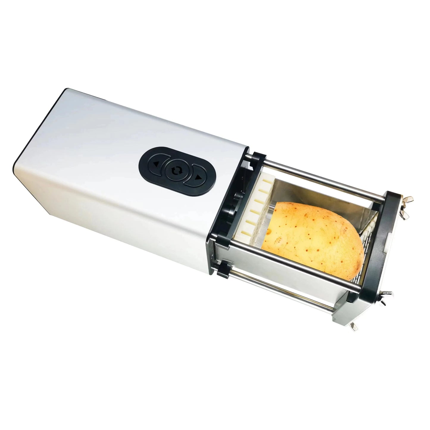 Electric French Fry Cutter with stainless steel blades, perfect for slicing and dicing vegetables in commercial and home kitchens