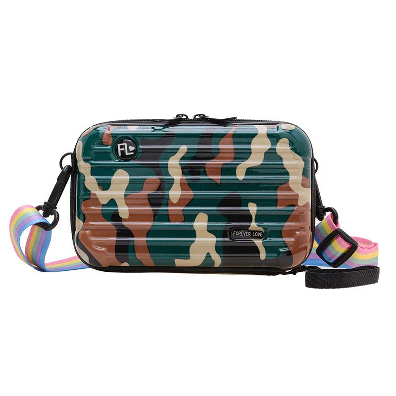 Fashionable one-shoulder bag with geometric pattern and multiple colour options, perfect for the modern British consumer