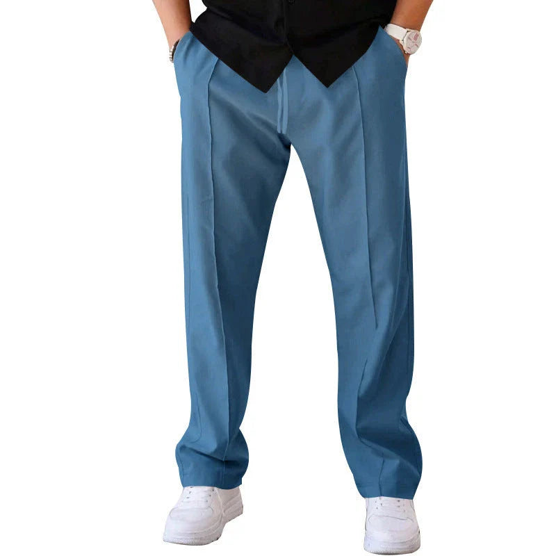 Comfortable drawstring waist casual pants for men in various colors and sizes