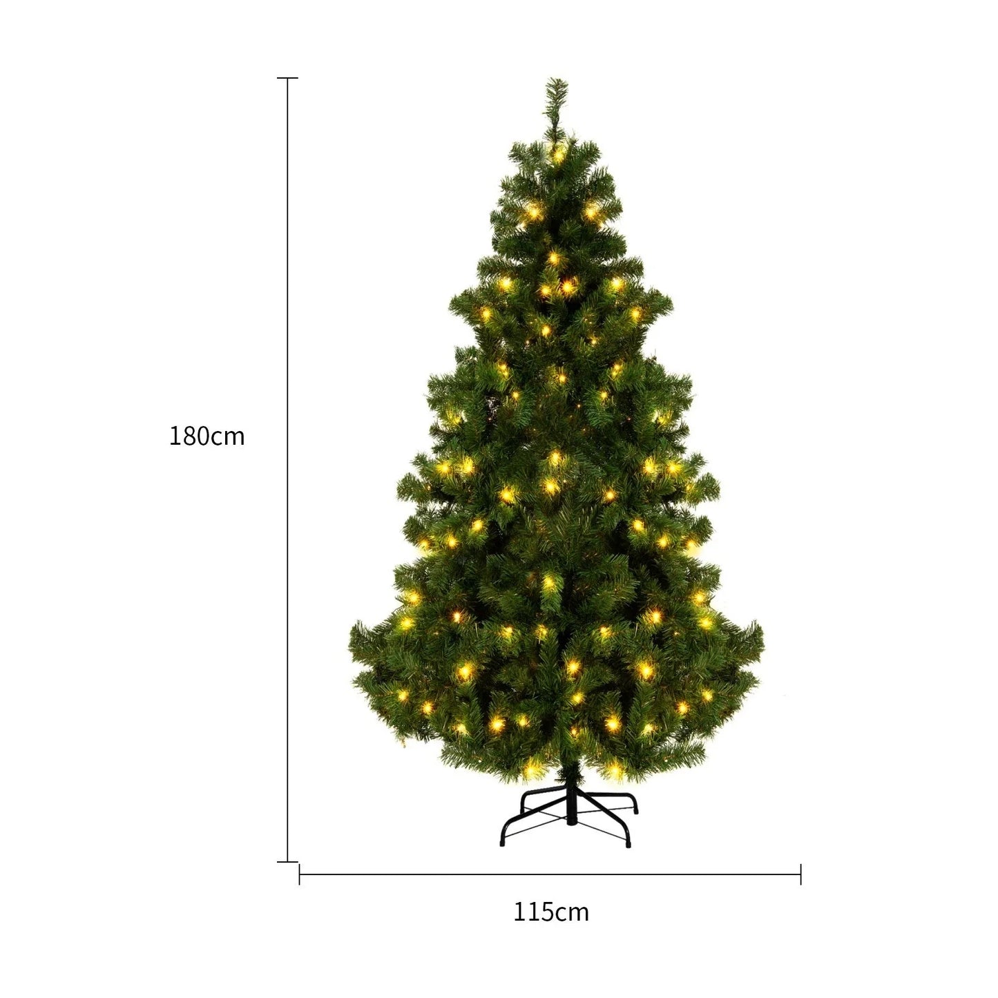 Premium artificial Christmas tree with realistic snow-like accents, providing a captivating winter wonderland effect for your holiday decor