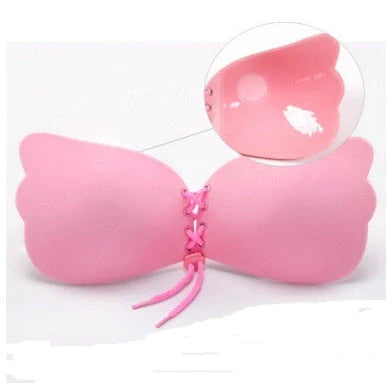 Adhesive strapless bras for women in various colours and sizes, designed for seamless support and a flawless look under backless, low-cut, and strapless dresses.