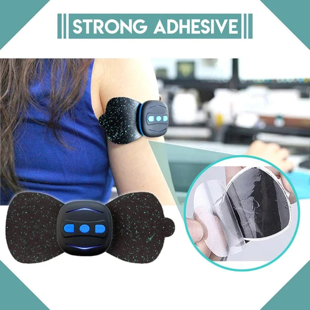 Portable neck massager with adjustable intensity levels for relieving muscle tension and stress