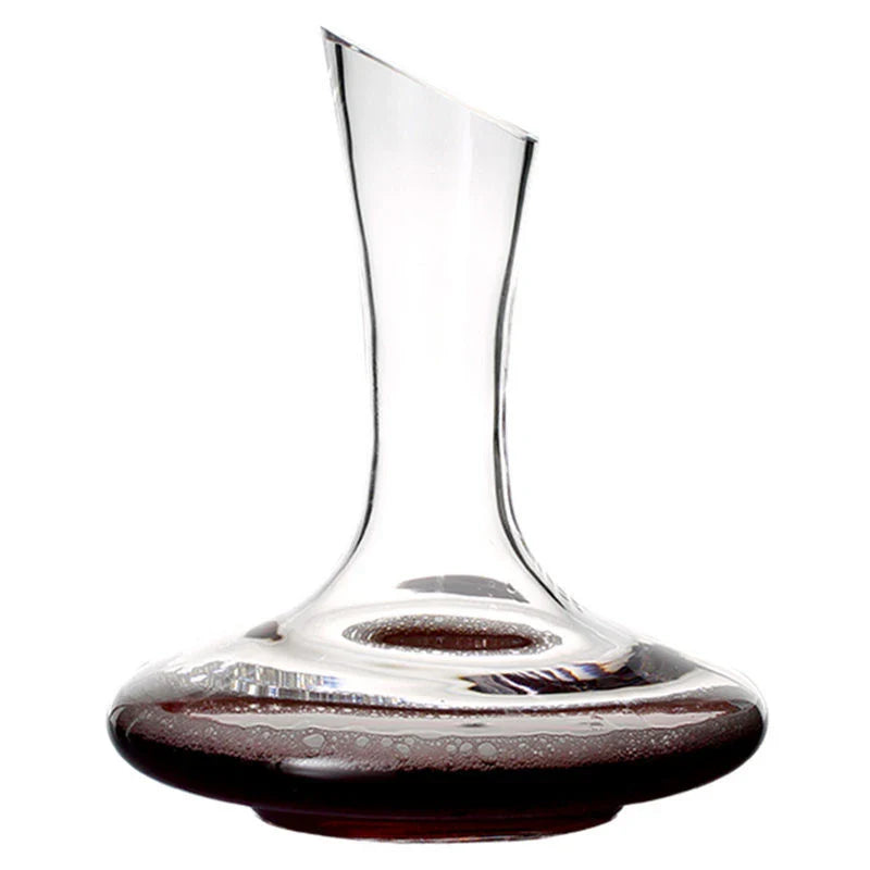 Premium crystal wine decanter with elegant U-shaped design, enhancing the flavor and aroma of your favorite red wines