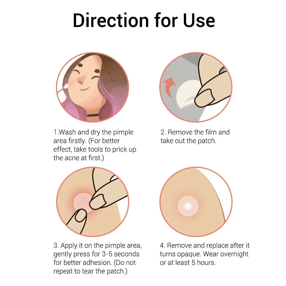 Discreet tea tree spot patches to fade acne marks and blemishes, with a transparent and ultra-thin design for natural-looking coverage.