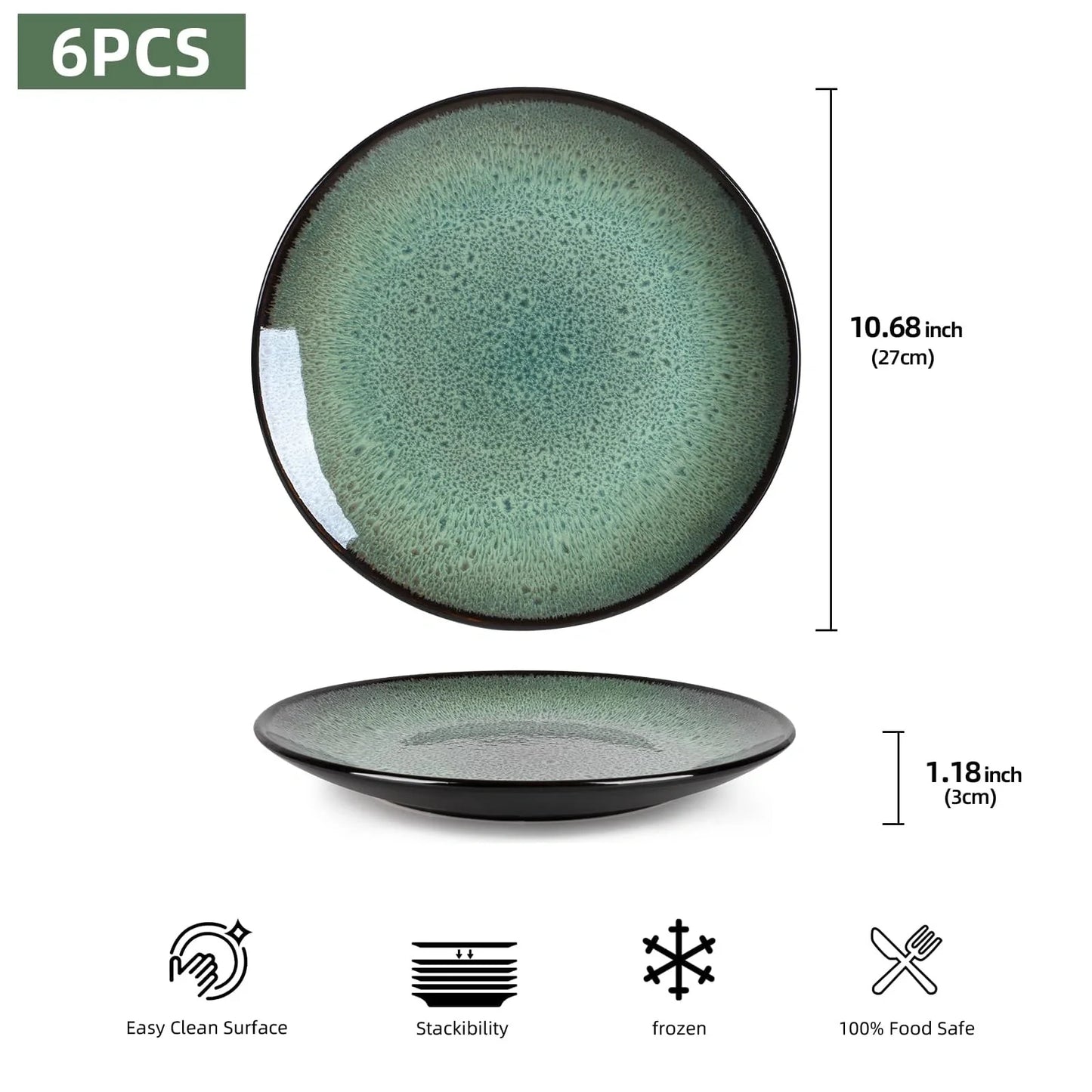 Elegant ceramic steak plate set, perfect for any dining occasion.