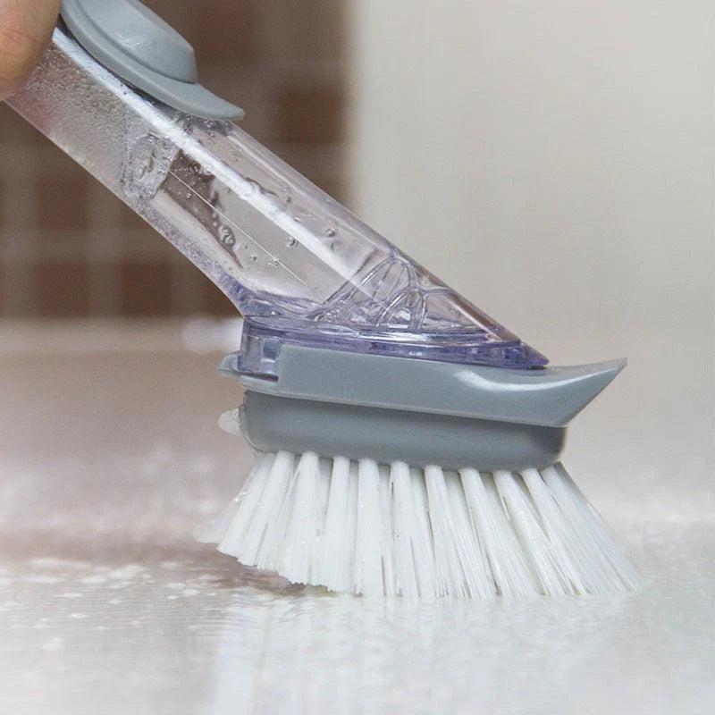 2-in-1 Cleaning Brush with Removable Head for Efficient Kitchen Cleaning