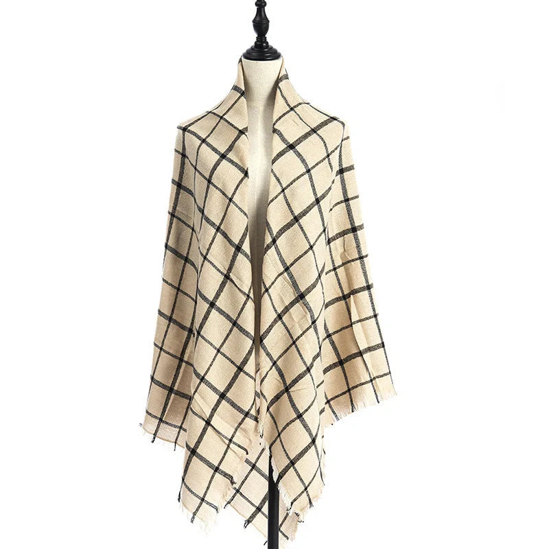 Luxury plus-sized double-sided cashmere-like scarf shawl in various colors
