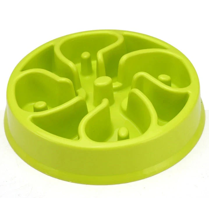 Anti-choke pet bowl made of durable plastic, available in multiple vibrant colours to suit your pet's style