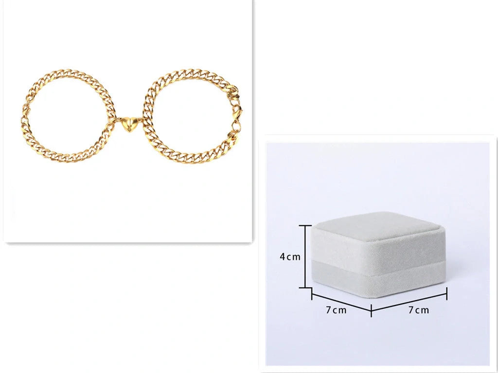 Elegant titanium steel couple bracelets with heart design, perfect for love gifts.