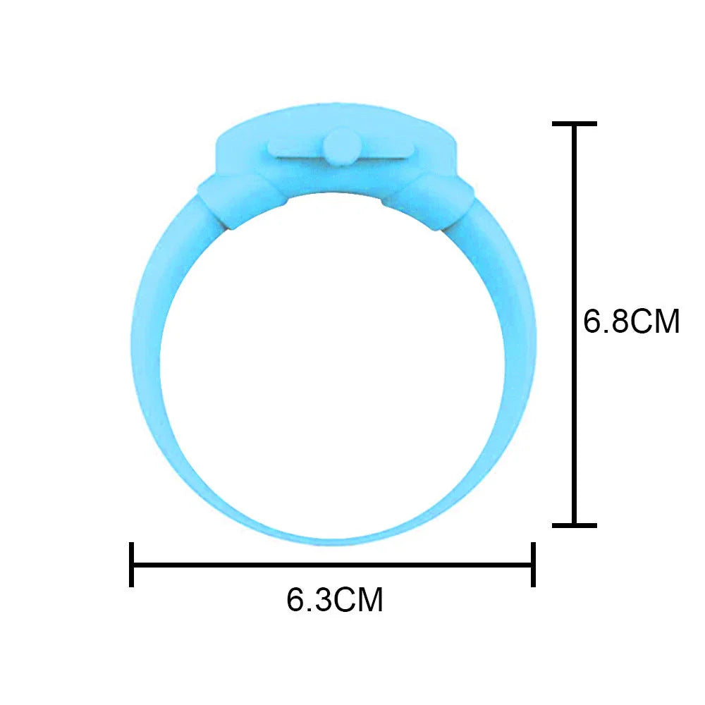 Premium wearable hand sanitiser dispenser bracelet in various colours, made with durable silicone TPU material
