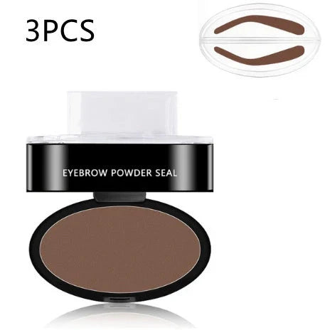 Precision Eyebrow Enhancing Makeup Kit with Stamp and Powder for Flawless Brows