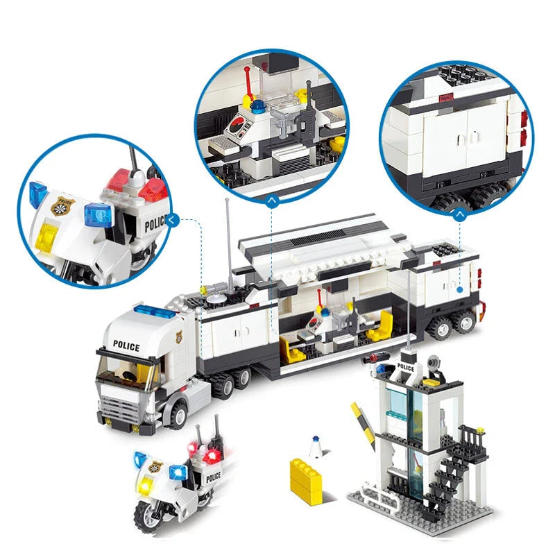 Premium Police Station Building Blocks - Engaging Educational Toy for UK Children