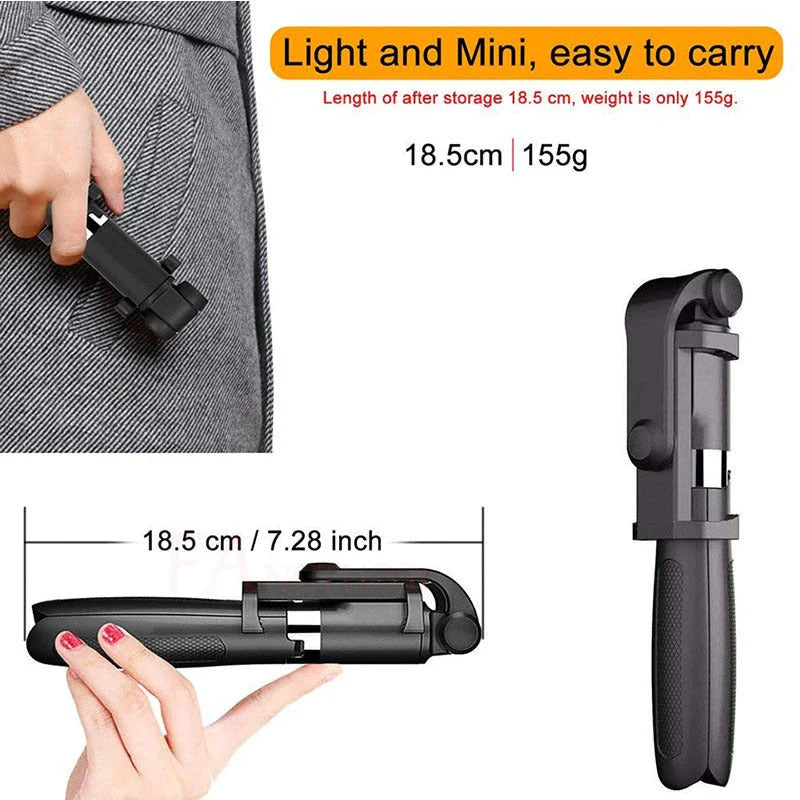 Versatile Bluetooth Selfie Stick for iPhone with Tripod Stand - Capture Professional-Looking Selfies Every Time