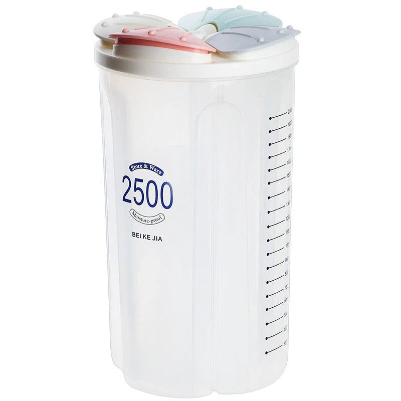 Premium food storage containers with airtight lids, designed to keep cereals, grains, and other dry goods fresh and organised