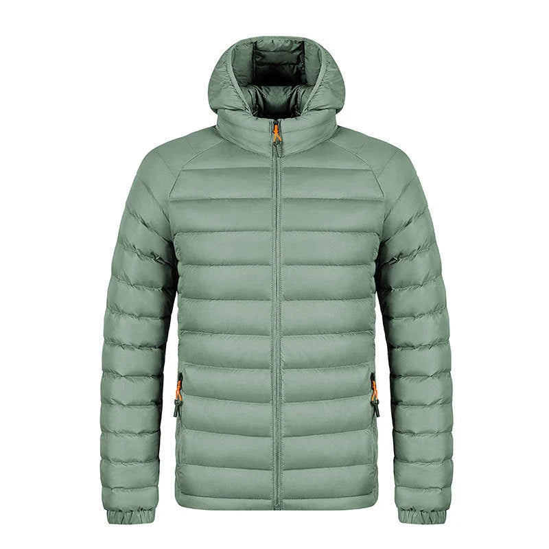 A stylish and versatile hooded jacket with a range of color options, featuring a lightweight design, convenient pockets, and a smooth zipper closure.