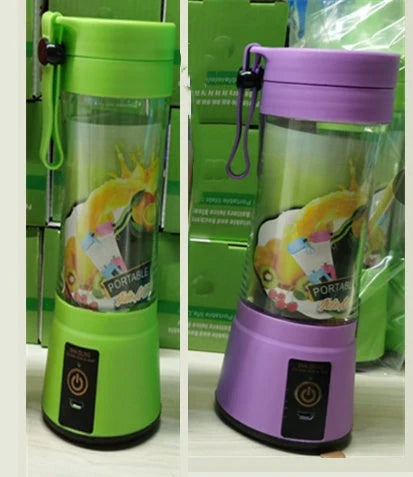 Portable smoothie blender with USB rechargeable battery, six-blade design, and automatic cleaning function for on-the-go healthy nutrition.