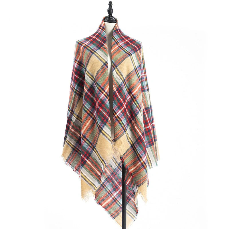 Luxury plus-sized double-sided cashmere-like scarf shawl in various colors