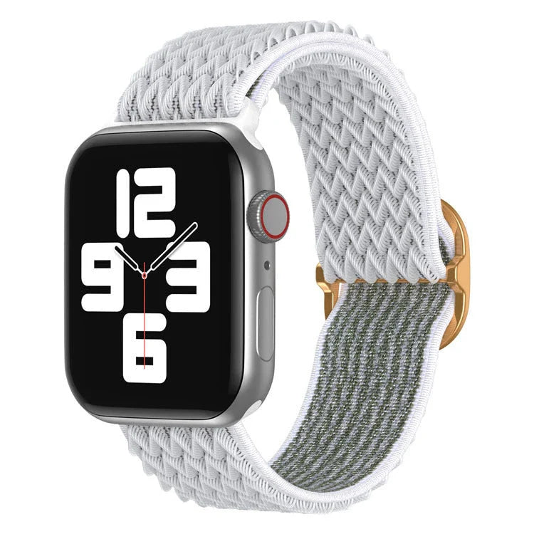 Stylish woven polyester Apple Watch strap with adjustable design and quick-drying properties