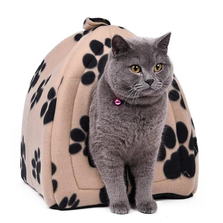 Soft, cosy cotton cat bed with stylish design for your feline friend's comfort