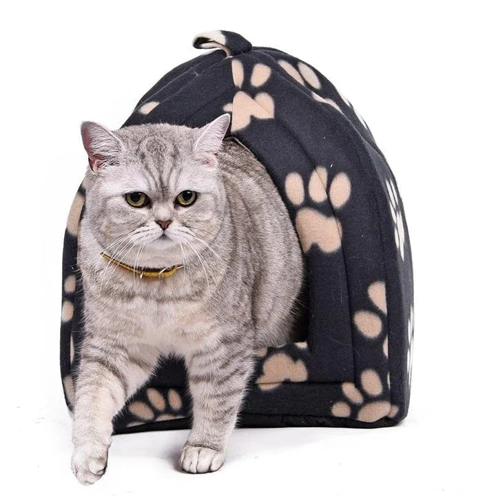 Soft, cosy cotton cat bed with stylish design for your feline friend's comfort