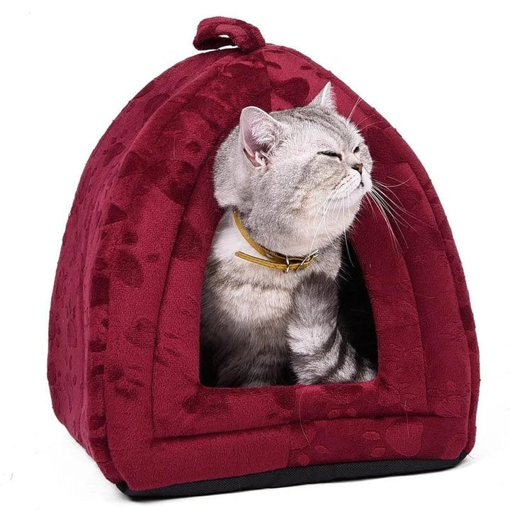 Soft, cosy cotton cat bed with stylish design for your feline friend's comfort