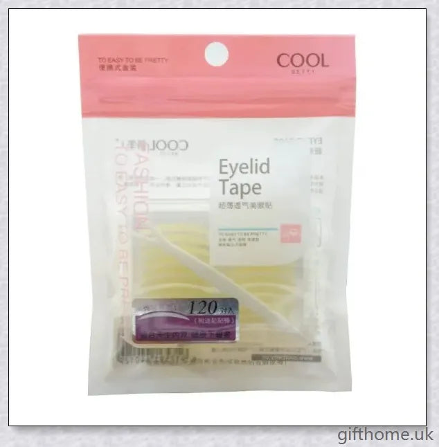 Double eyelid tape for heavy hooded eyes, featuring 120 pairs of eyelid lifter strips to enhance the appearance of the eyes.