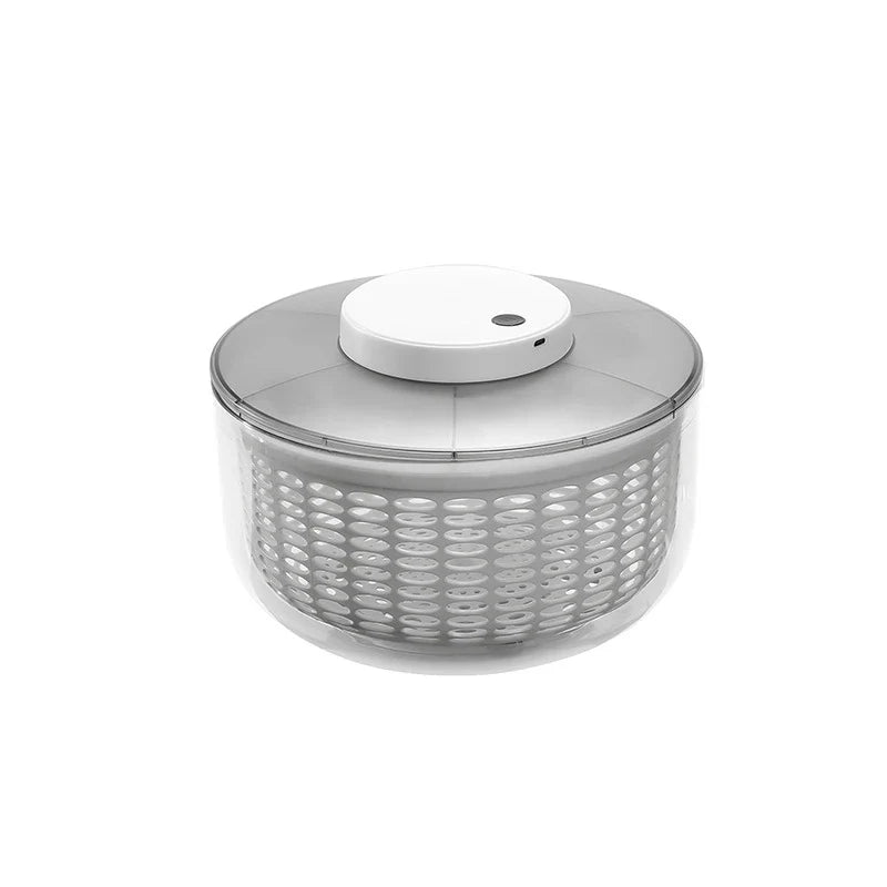 Automatic Salad Spinner with Multifunctional Salad-Making Basket, Vegetable Fruit Dehydrator, and Dishwasher-Safe Design