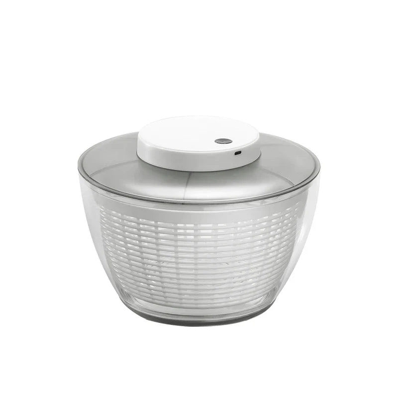 Automatic Salad Spinner with Multifunctional Salad-Making Basket, Vegetable Fruit Dehydrator, and Dishwasher-Safe Design