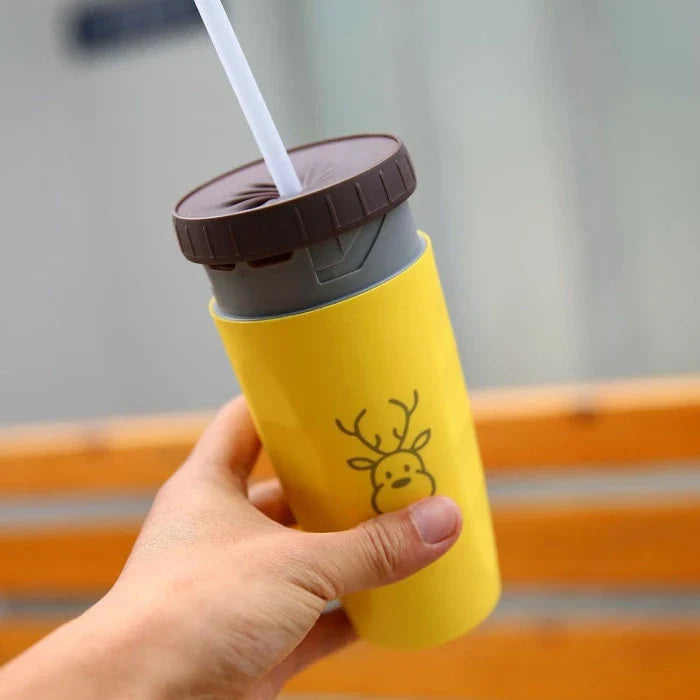 Twist Cup travel tumbler with twist-top mechanism and double-wall insulation for hot and cold drinks