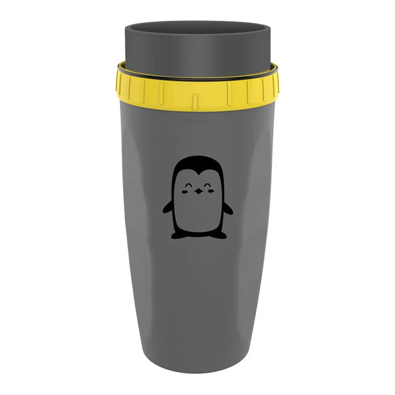 Twist Cup travel tumbler with twist-top mechanism and double-wall insulation for hot and cold drinks