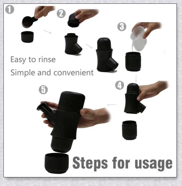 Portable Coffee Maker - Easily enjoy espresso with rich crema anywhere, anytime