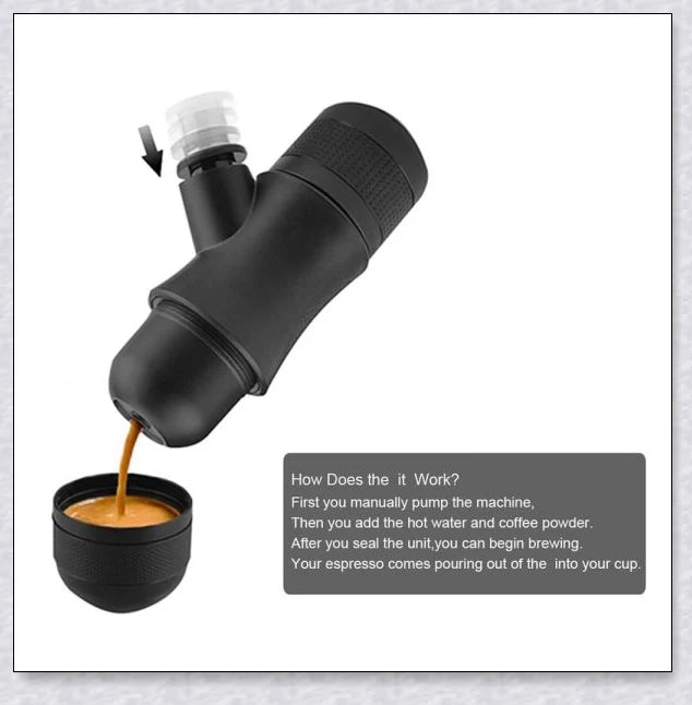 Portable Coffee Maker - Easily enjoy espresso with rich crema anywhere, anytime