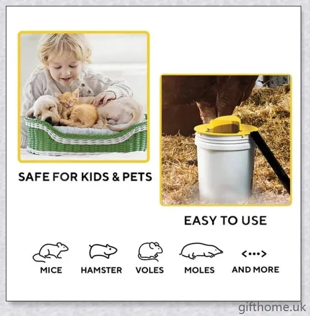 Automatic Mouse Trap Bucket for House - Efficient and Safe Pest Control Device