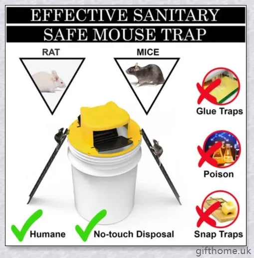 Automatic Mouse Trap Bucket for House - Efficient and Safe Pest Control Device