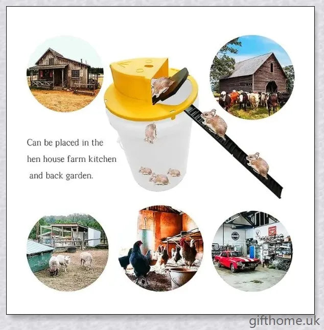 Automatic Mouse Trap Bucket for House - Efficient and Safe Pest Control Device