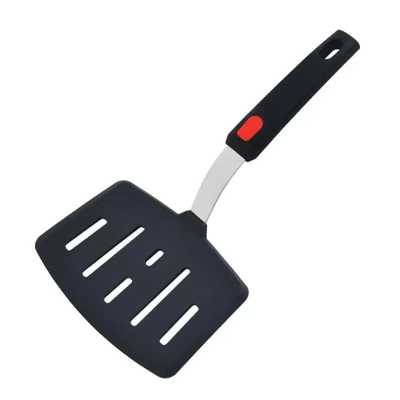 High-temperature resistant silicone spatula with stainless steel core for versatile cooking tasks